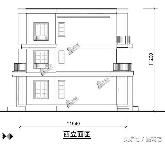 三層現(xiàn)代風(fēng)格別墅設(shè)計圖，純白陶板立面，簡潔利落，既美觀又實用！