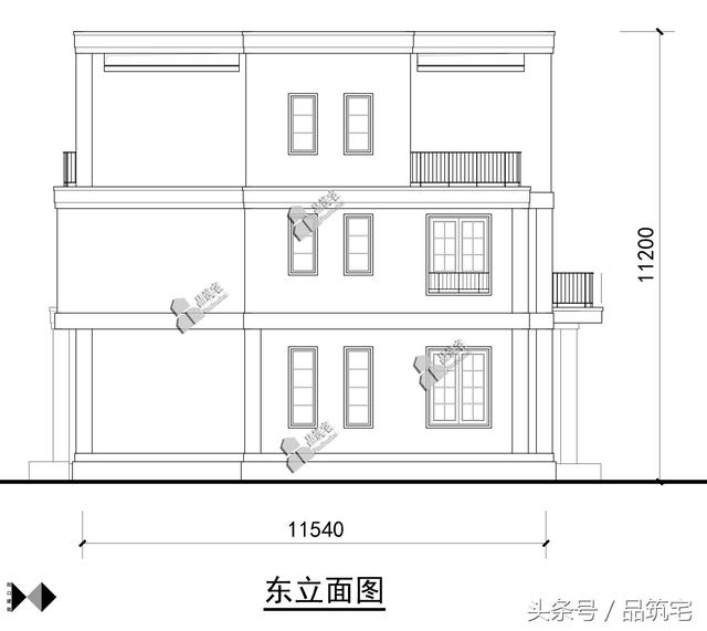 三層現(xiàn)代風(fēng)格別墅設(shè)計圖，純白陶板立面，簡潔利落，既美觀又實用！