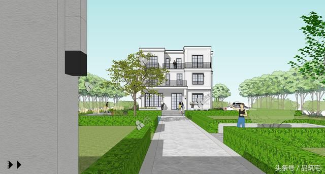 三層現(xiàn)代風(fēng)格別墅設(shè)計圖，純白陶板立面，簡潔利落，既美觀又實用！