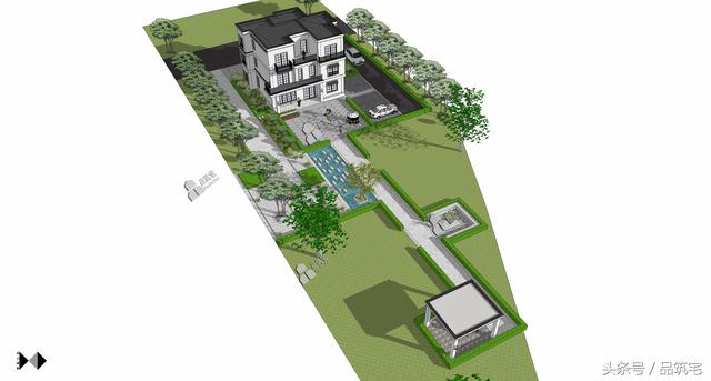 三層現(xiàn)代風(fēng)格別墅設(shè)計圖，純白陶板立面，簡潔利落，既美觀又實用！