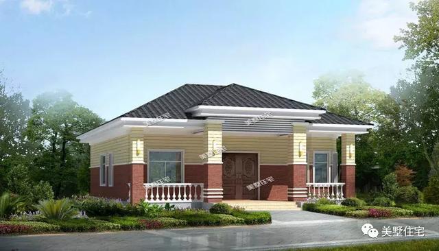 帶庭院一層鄉(xiāng)村美墅設計圖，造價10多萬，建成不輸百萬效果