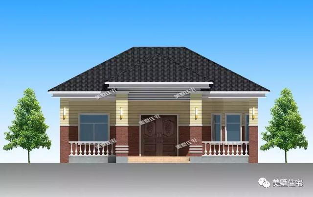 帶庭院一層鄉(xiāng)村美墅設計圖，造價10多萬，建成不輸百萬效果