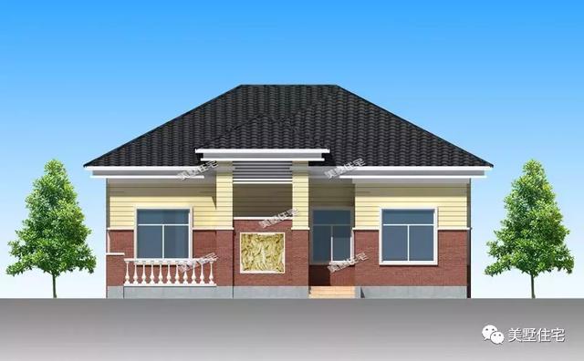 帶庭院一層鄉(xiāng)村美墅設計圖，造價10多萬，建成不輸百萬效果