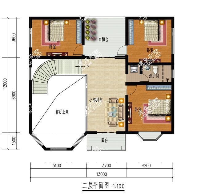 25萬建成二層別墅設(shè)計(jì)圖，帶空中花園，讓你的生活悠然自在