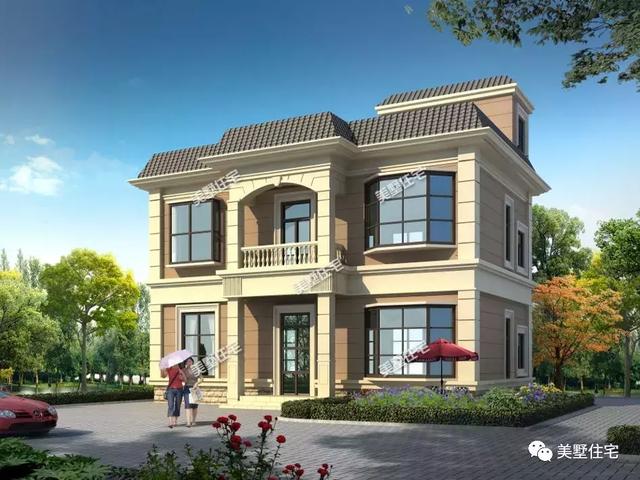 簡(jiǎn)歐風(fēng)格的別墅設(shè)計(jì)圖，進(jìn)深10米，造價(jià)不高外觀靚，室內(nèi)布局還實(shí)用