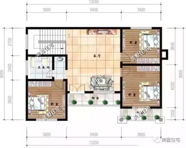 這棟10二層小別墅設計圖，不僅造價低外觀也十分漂亮
