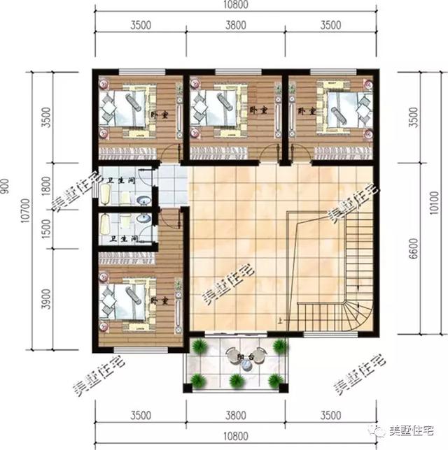 這棟10二層小別墅設計圖，不僅造價低外觀也十分漂亮