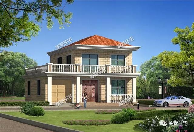 這棟10二層小別墅設計圖，不僅造價低外觀也十分漂亮