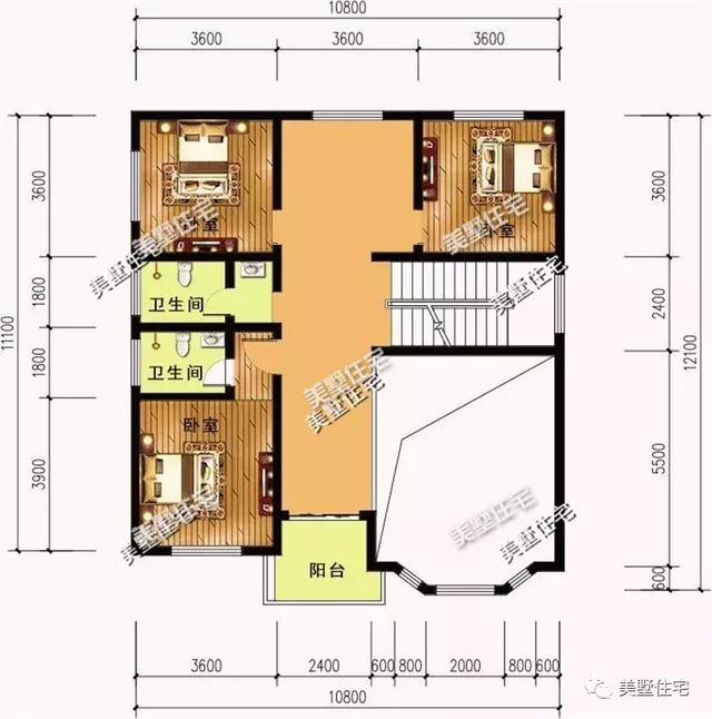這棟10二層小別墅設計圖，不僅造價低外觀也十分漂亮