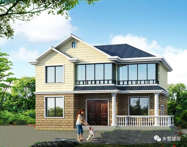 18萬(wàn)就可以搞定的農(nóng)村自建別墅，超值的二層別墅設(shè)計(jì)圖