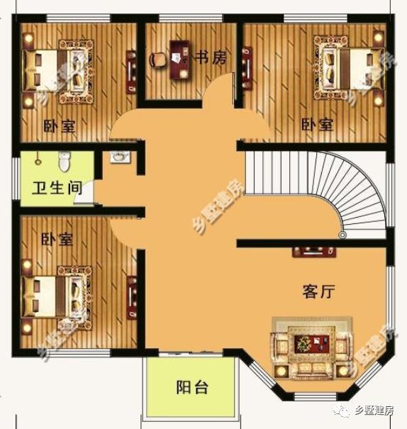 18萬(wàn)就可以搞定的農(nóng)村自建別墅，超值的二層別墅設(shè)計(jì)圖