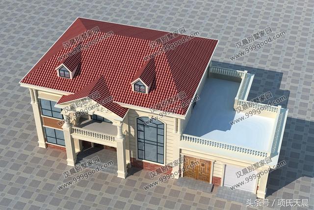 自建19.4米x11米農村兩層別墅設計圖，車庫+露臺+烤火間，盡享舒適生活