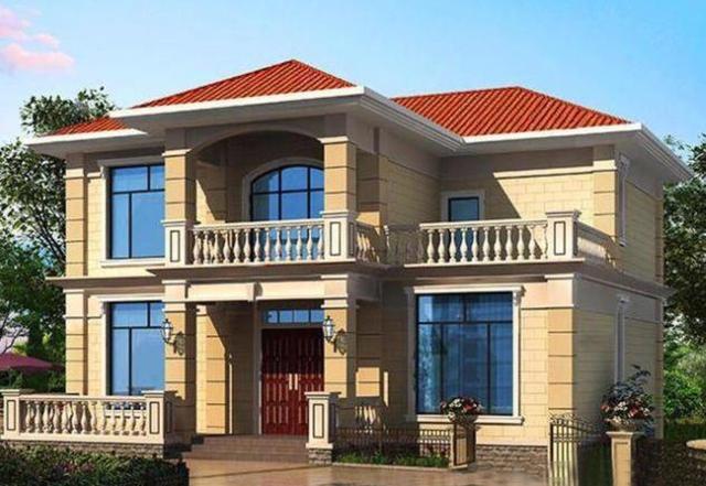 簡單實(shí)用的二層農(nóng)村自建房設(shè)計(jì)圖，清新淡雅，保證老少都喜歡