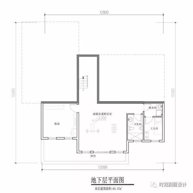 帶車庫(kù)和地下室的兩層復(fù)式歐式別墅設(shè)計(jì)圖，大氣美觀