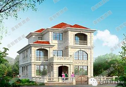 造價60萬12×17米框架結(jié)構(gòu)三層帶挑空客廳別墅設(shè)計圖，這款設(shè)計頗具特色