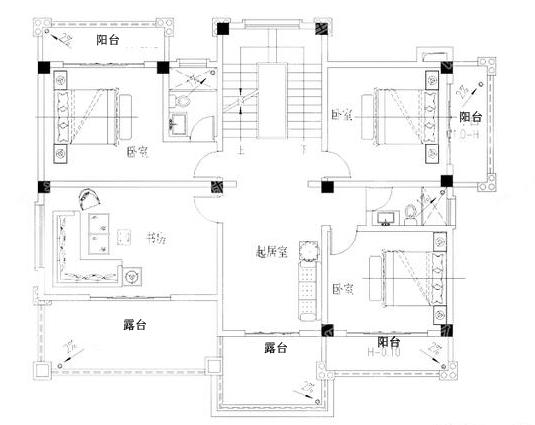 三層農(nóng)村別墅戶型設(shè)計圖，帶涼亭+車庫+挑空客廳，很有特色的一款設(shè)計