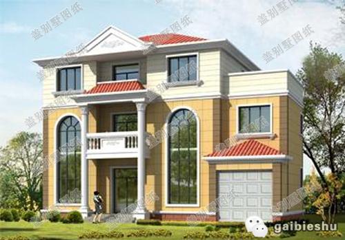 三層農(nóng)村別墅設(shè)計(jì)圖紙，9臥挑空客廳+臥室套間+露臺(tái)，經(jīng)濟(jì)適用，外觀大氣