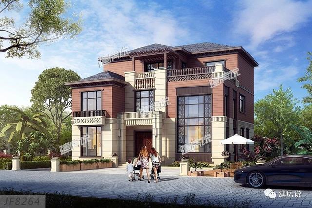 3款新中式別墅設計圖，配色經典，氣派和文雅，室內設計非常走心，接地氣