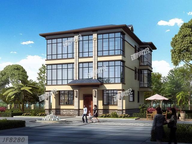 3款新中式別墅設計圖，配色經典，氣派和文雅，室內設計非常走心，接地氣