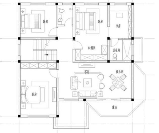 2套的農(nóng)村實(shí)用別墅設(shè)計(jì)圖，5間臥室，造價(jià)都在25萬以內(nèi)