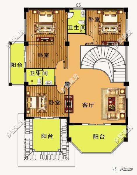 推薦三套磚混結(jié)構(gòu)農(nóng)村自建別墅設(shè)計(jì)圖紙，喜歡可以收藏一下