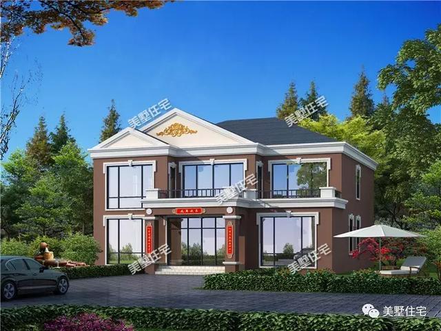 15X16米二層農(nóng)村別墅設(shè)計(jì)圖，7臥室，布局實(shí)用，性價(jià)比超高