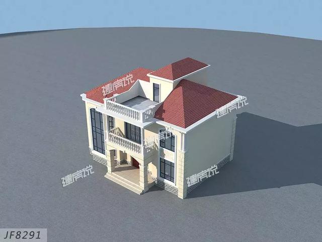 這款簡歐別墅設計圖不簡單，雙儲物室+雙客廳，簡約的線條，清新明快的顏色，怎么看都喜歡