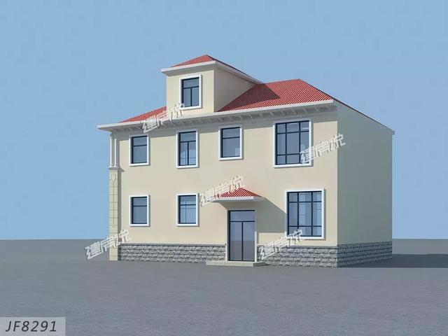 這款簡歐別墅設計圖不簡單，雙儲物室+雙客廳，簡約的線條，清新明快的顏色，怎么看都喜歡