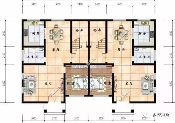 適合兩兄弟建的農(nóng)村雙拼自建房設(shè)計(jì)圖，外觀大氣，造價(jià)上也可以省一些費(fèi)用