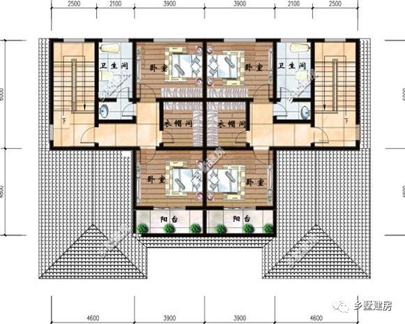 適合兩兄弟建的農(nóng)村雙拼自建房設(shè)計(jì)圖，外觀大氣，造價(jià)上也可以省一些費(fèi)用