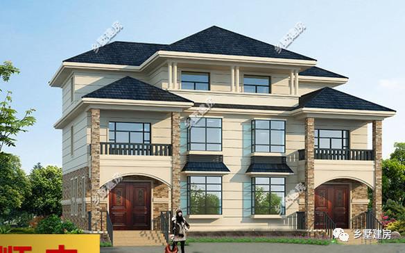 適合兩兄弟建的農(nóng)村雙拼自建房設(shè)計(jì)圖，外觀大氣，造價(jià)上也可以省一些費(fèi)用