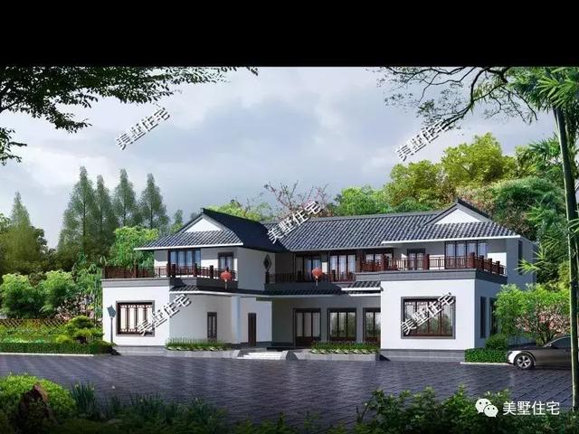 3款帶堂屋的新中式別墅設(shè)計(jì)圖戶型，適合農(nóng)村生活的設(shè)計(jì)，實(shí)用性超強(qiáng)