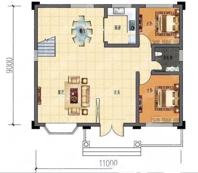 占地100平米的小戶型別墅設(shè)計圖，經(jīng)濟(jì)實用，少很多顧慮，適合農(nóng)村建
