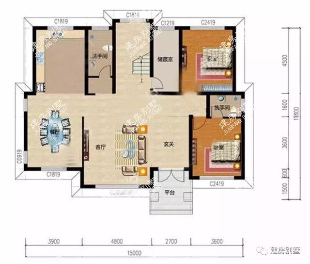 自帶格子窗的農(nóng)村自建房設(shè)計圖，建出來的效果不比城里的房子差