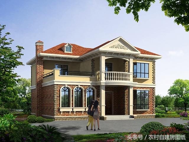 12X11米二層農(nóng)村別墅設計圖，5室4衛(wèi)帶堂屋和柴火灶，造價不高，很劃算