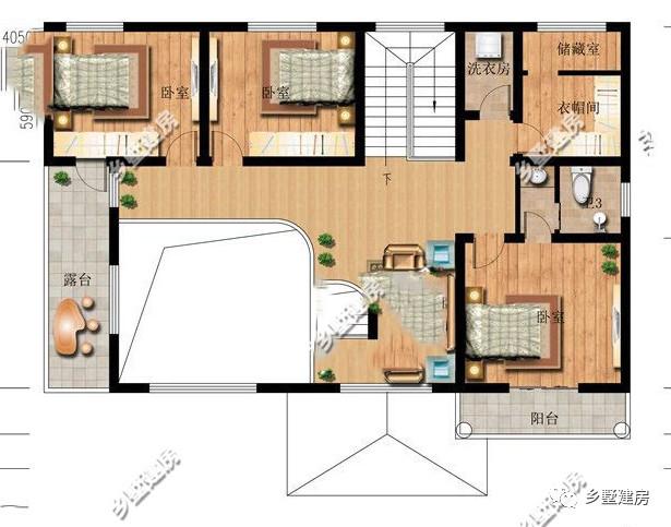 兩層歐式羅馬柱自建別墅設(shè)計圖，外觀大氣，建成絕對讓你有面子
