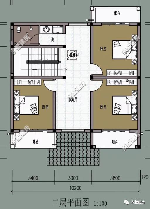 兩層歐式羅馬柱自建別墅設(shè)計圖，外觀大氣，建成絕對讓你有面子