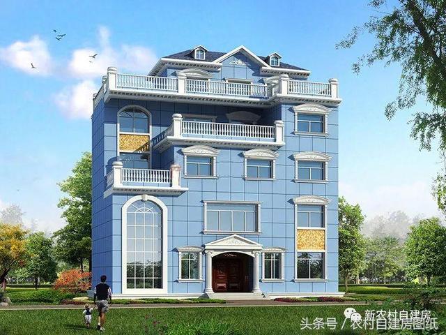 四層半別墅設(shè)計圖，豪華大氣，子子孫孫都夠用了