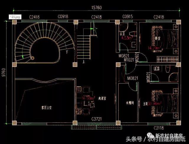 四層半別墅設(shè)計圖，豪華大氣，子子孫孫都夠用了