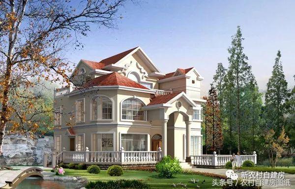 三款帶走廊和側(cè)門的歐式建筑別墅設(shè)計(jì)圖，不僅高端風(fēng)景也是極好