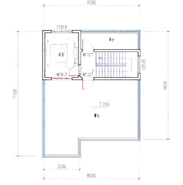 2廳6臥9×13米三層自建房，造價25萬，外觀簡約大方，活動空間充足