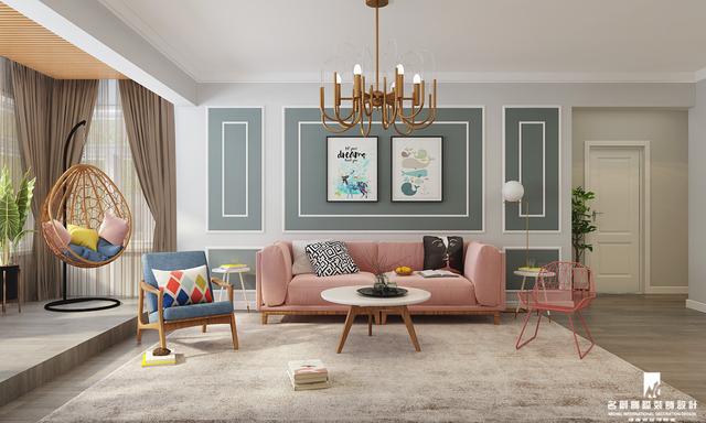 156m2北歐宜家裝修案例，整個空間溫馨，充滿甜蜜感