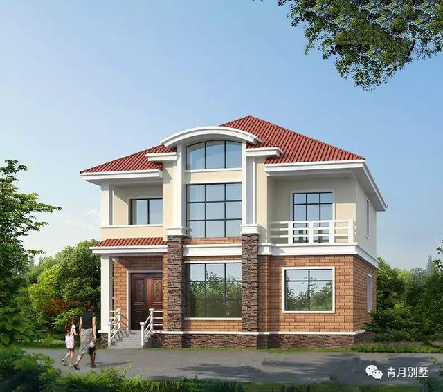 11.2米×13.6米二層別墅自建房，造型別致，個性十足，通透大方！