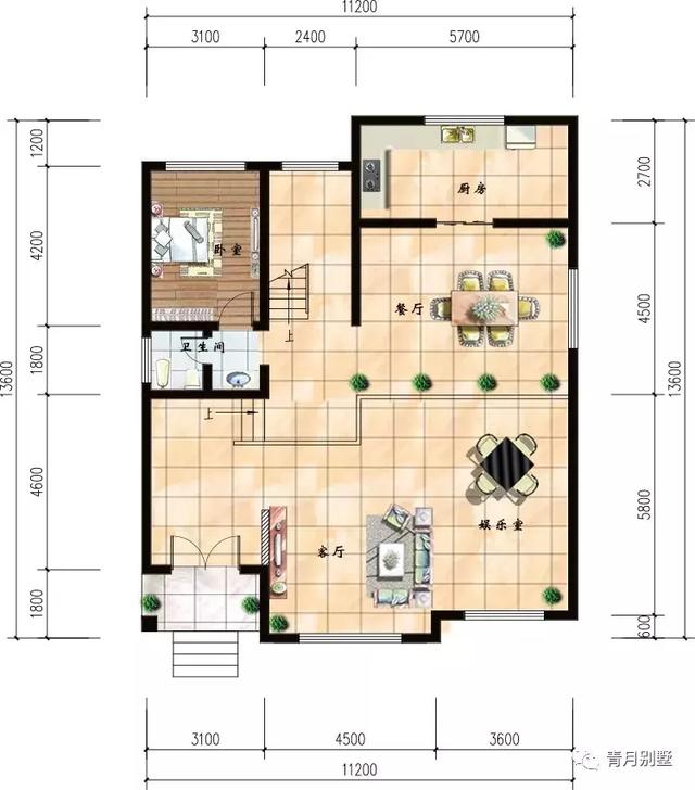 11.2米×13.6米二層別墅自建房，造型別致，個性十足，通透大方！