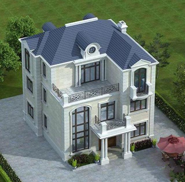 三層自建別墅設(shè)計(jì)圖，結(jié)構(gòu)非常簡(jiǎn)單，稍有經(jīng)驗(yàn)的工程隊(duì)，拿圖就可以建房了