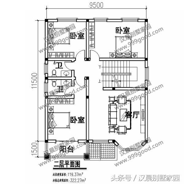 2棟騎樓式簡(jiǎn)歐別墅設(shè)計(jì)圖，美觀又實(shí)用，第2款開(kāi)間7.3米