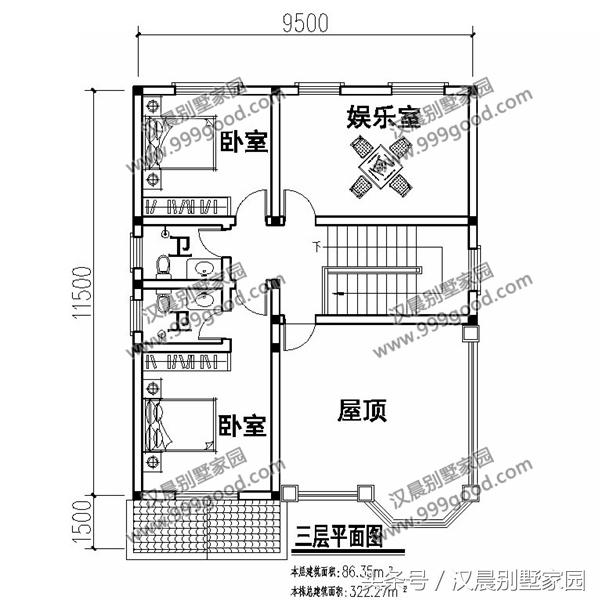 2棟騎樓式簡(jiǎn)歐別墅設(shè)計(jì)圖，美觀又實(shí)用，第2款開(kāi)間7.3米