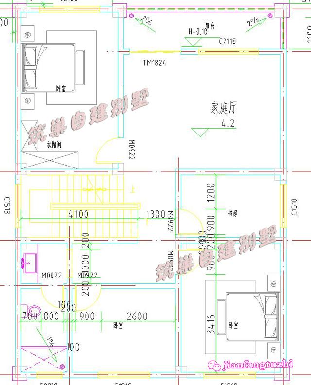 110平米四層農村自建房，外觀簡約精致，易于施工。