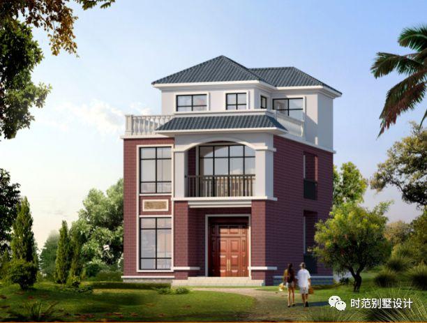 7米三層歐式別墅設(shè)計(jì)圖，7室2廳，精美外觀