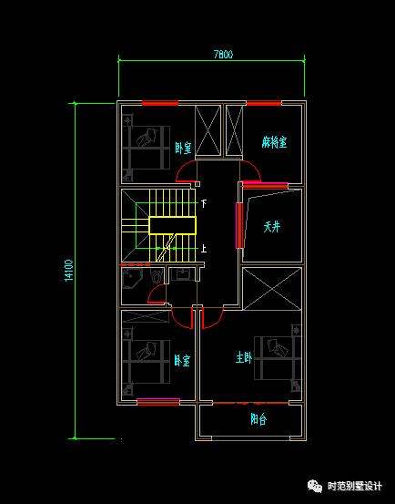 7米三層歐式別墅設(shè)計(jì)圖，7室2廳，精美外觀